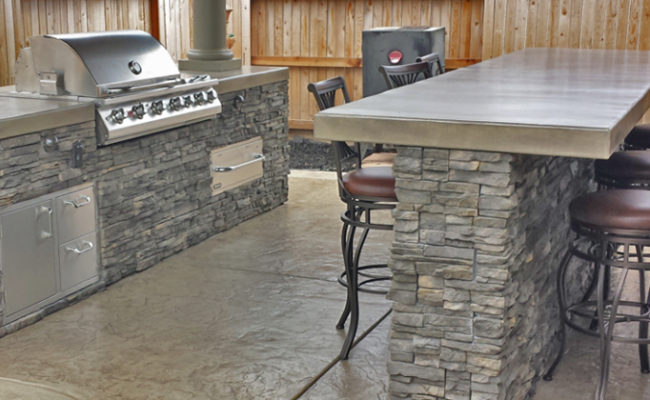 Outdoor Kitchen Concrete Countertops, Pictures Of Outdoor Concrete Countertops